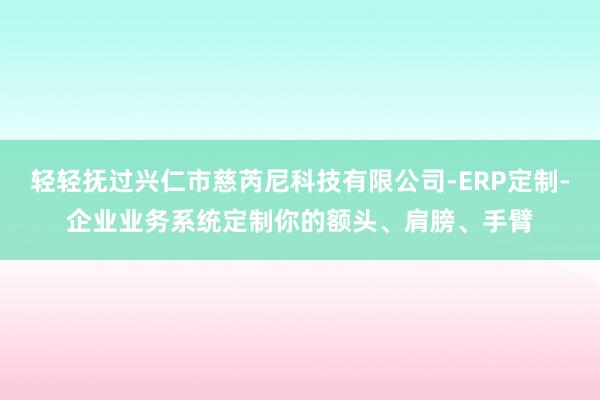 轻轻抚过兴仁市慈芮尼科技有限公司-ERP定制-企业业务系统定制你的额头、肩膀、手臂